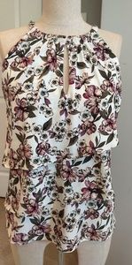 WHBM floral layered tank